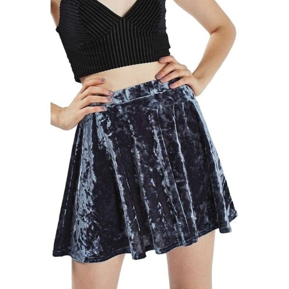 Top Shop crushed velvet skirt